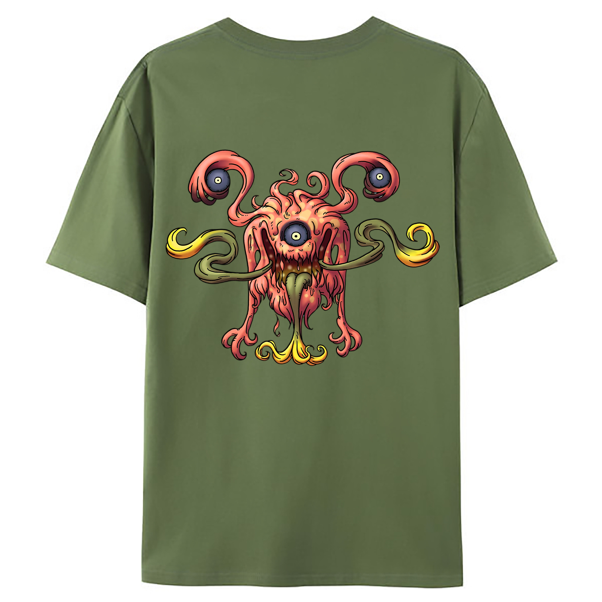（画像用） ドラゴンクエスト Doragon Kuesuto Dragon Quest 綿100％ メンズ半袖Tシャツ（バックプリント） 通気性